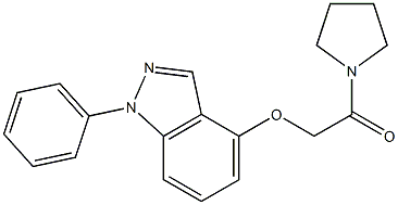 1-Phenyl-4-[[(pyrrolidin-1-yl)carbonyl]methoxy]-1H-indazole Struktur