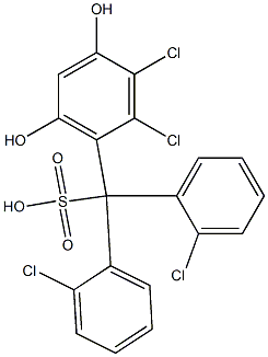 (2,3-Dichloro-4,6-dihydroxyphenyl)bis(2-chlorophenyl)methanesulfonic acid