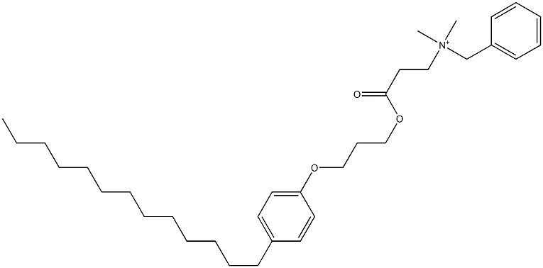 N,N-Dimethyl-N-benzyl-N-[2-[[3-(4-tridecylphenyloxy)propyl]oxycarbonyl]ethyl]aminium Structure