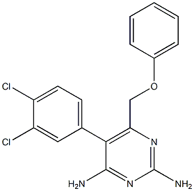5-(3,4-Dichlorophenyl)-6-(phenoxymethyl)pyrimidine-2,4-diamine 结构式