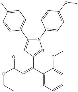 (Z)-3-(2-Methoxyphenyl)-3-[[1-(4-methoxyphenyl)-5-(4-methylphenyl)-1H-pyrazol]-3-yl]propenoic acid ethyl ester|