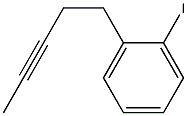 1-(3-ペンチニル)-2-ヨードベンゼン 化学構造式