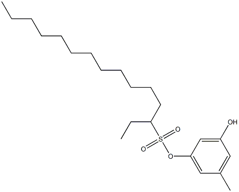 3-Pentadecanesulfonic acid 3-hydroxy-5-methylphenyl ester 结构式