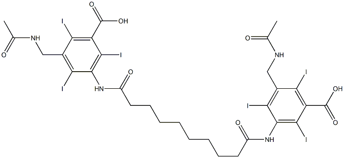  3,3'-(Sebacoyldiimino)bis[5-(acetylaminomethyl)2,4,6-triiodobenzoic acid]