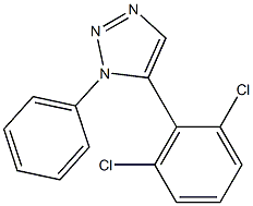 1-(フェニル)-5-(2,6-ジクロロフェニル)-1H-1,2,3-トリアゾール 化学構造式