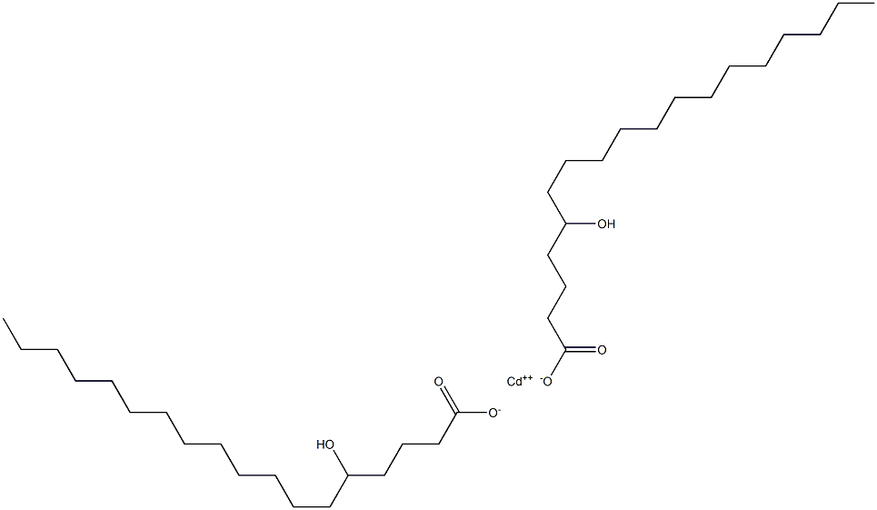 Bis(5-hydroxystearic acid)cadmium salt Structure