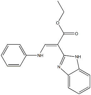 2-(1H-Benzimidazol-2-yl)-3-(anilino)propenoic acid ethyl ester Structure