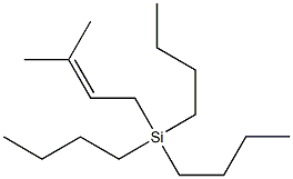 Tributyl(3-methyl-2-butenyl)silane Structure