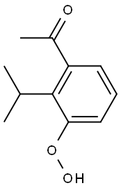 3-アセチル-2-イソプロピルフェニルヒドロペルオキシド 化学構造式