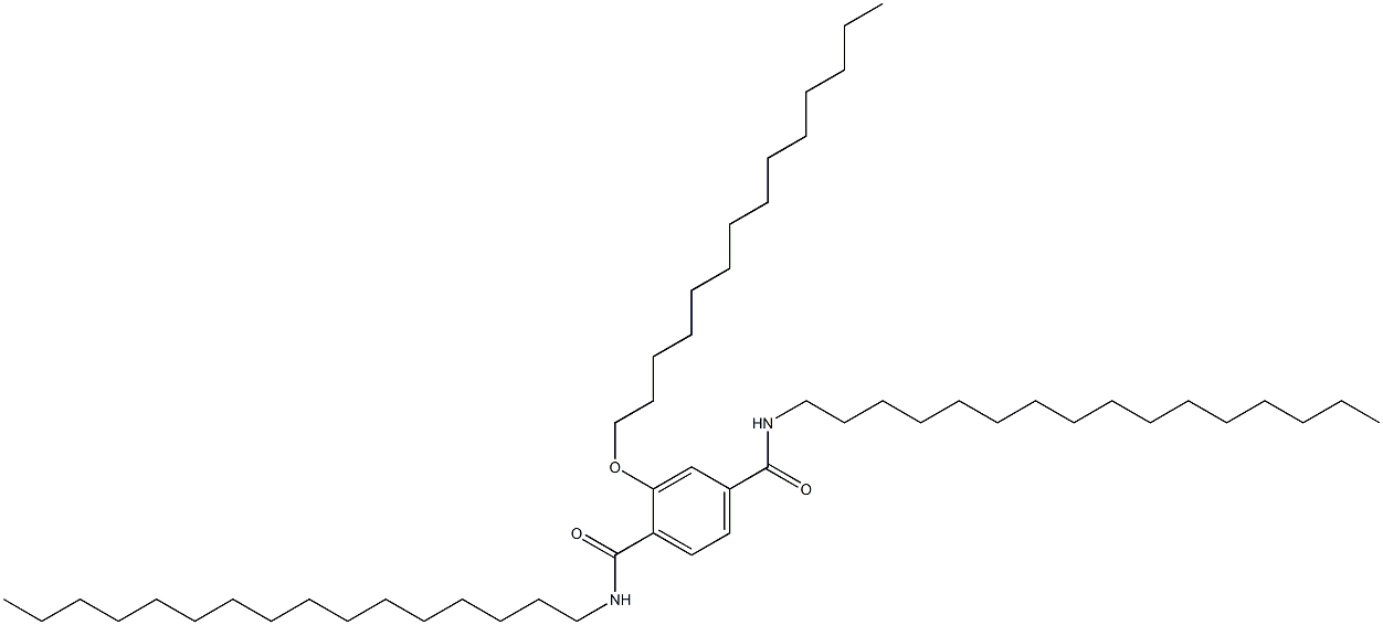 2-(テトラデシルオキシ)-N,N'-ジヘキサデシルテレフタルアミド 化学構造式