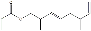 Propionic acid 2,6-dimethyl-3,7-octadienyl ester 结构式