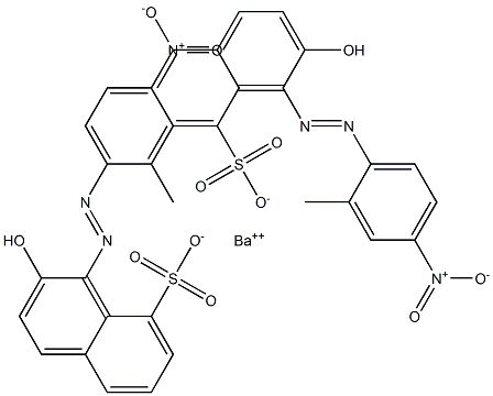 Bis[1-[(2-methyl-4-nitrophenyl)azo]-2-hydroxy-8-naphthalenesulfonic acid]barium salt Structure