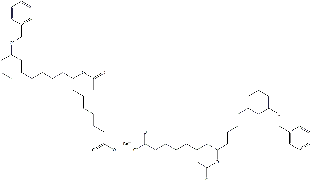 Bis(15-benzyloxy-8-acetyloxystearic acid)barium salt Structure