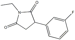 N-Ethyl-2-(m-fluorophenyl)succinimide Structure