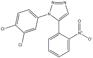 1-(3,4-ジクロロフェニル)-5-(2-ニトロフェニル)-1H-1,2,3-トリアゾール 化学構造式