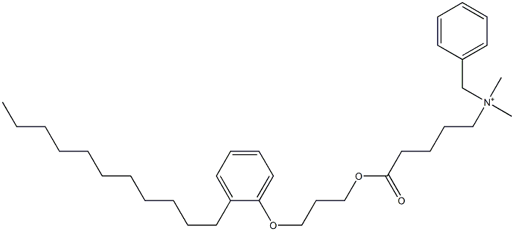 N,N-Dimethyl-N-benzyl-N-[4-[[3-(2-undecylphenyloxy)propyl]oxycarbonyl]butyl]aminium Struktur