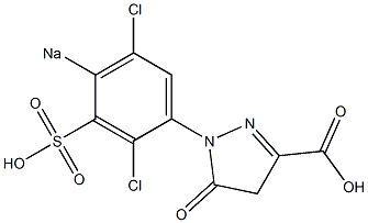 1-(2,5-Dichloro-4-sodiosulfophenyl)-5-oxo-2-pyrazoline-3-carboxylic acid Structure