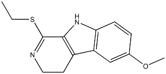 3,4-Dihydro-1-ethylthio-6-methoxy-9H-pyrido[3,4-b]indole Structure