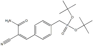 [4-(2-Carbamoyl-2-cyanoethenyl)phenyl]methylphosphonic acid di-tert-butyl ester,,结构式