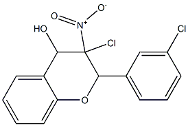  3-Chloro-3,4-dihydro-4-hydroxy-3-nitro-2-(3-chlorophenyl)-2H-1-benzopyran