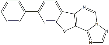 9-Phenylpyrido[3',2':4,5]thieno[2,3-e][1,2,4]triazolo[1,5-c]pyrimidine Structure