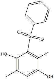 3,6-Dimethyl-2-(phenylsulfonyl)hydroquinone Struktur