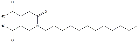 1-ラウリル-6-オキソピペリジン-3,4-ジカルボン酸 化学構造式