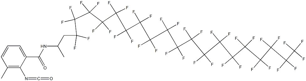 2-Isocyanato-3-methyl-N-[2-(nonatriacontafluorononadecyl)-1-methylethyl]benzamide Structure