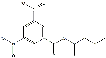3,5-ジニトロ安息香酸[1-メチル-2-(ジメチルアミノ)エチル] 化学構造式