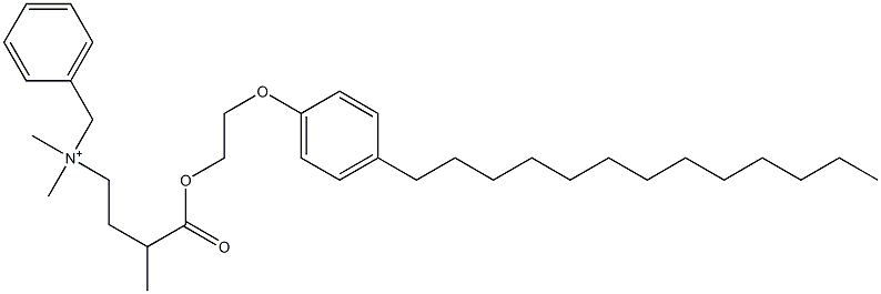 N,N-Dimethyl-N-benzyl-N-[3-[[2-(4-tridecylphenyloxy)ethyl]oxycarbonyl]butyl]aminium Struktur