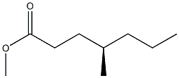 [R,(-)]-4-メチルヘプタン酸メチル 化学構造式
