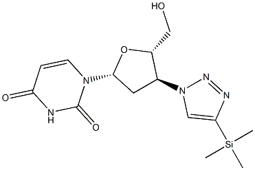 3'-(4-(Trimethylsilyl)-1H-1,2,3-triazol-1-yl)-2',3'-dideoxyuridine