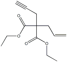 2-Allyl-2-propargylmalonic acid diethyl ester,,结构式