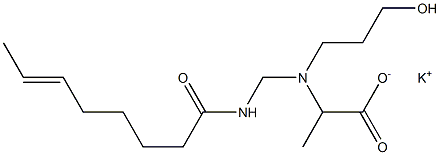 2-[N-(3-Hydroxypropyl)-N-(6-octenoylaminomethyl)amino]propionic acid potassium salt 结构式