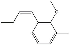 1-Methoxy-2-methyl-6-[(Z)-1-butenyl]benzene,,结构式