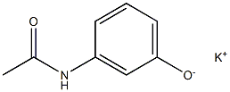 Potassium m-(acetylamino)phenolate Structure