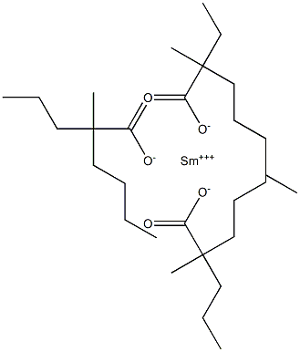 Samarium(III)2-ethyl-2-methylheptanoatebis(2-methyl-2-propylhexanoate),,结构式