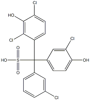 (3-Chlorophenyl)(3-chloro-4-hydroxyphenyl)(2,4-dichloro-3-hydroxyphenyl)methanesulfonic acid|