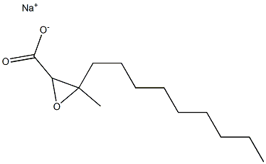 3-Nonyl-3-methyloxirane-2-carboxylic acid sodium salt 结构式