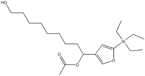 Acetic acid 1-[5-(triethylsilyl)-3-furyl]-9-hydroxynonyl ester Structure
