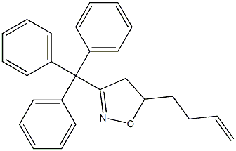 3-Triphenylmethyl-5-(3-butenyl)-2-isoxazoline,,结构式