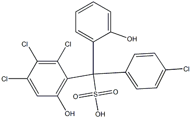 (4-Chlorophenyl)(2,3,4-trichloro-6-hydroxyphenyl)(2-hydroxyphenyl)methanesulfonic acid 结构式