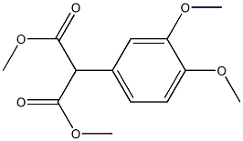 (3,4-Dimethoxyphenyl)malonic acid dimethyl ester 结构式