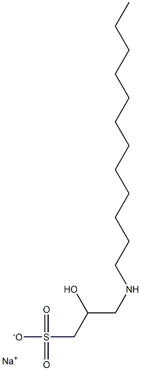 3-Dodecylamino-2-hydroxy-1-propanesulfonic acid sodium salt Structure