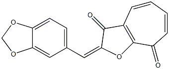 2-(3,4-Methylenedioxybenzylidene)-2H-cyclohepta[b]furan-3,8-dione,,结构式