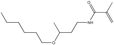 N-(3-ヘキシルオキシブチル)メタクリルアミド 化学構造式