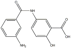 5-(m-Aminobenzoylamino)salicylic acid Struktur