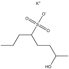 7-ヒドロキシオクタン-4-スルホン酸カリウム 化学構造式