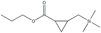 2-(Trimethylsilylmethyl)cyclopropane-1-carboxylic acid propyl ester 结构式