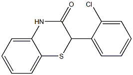 2-(2-クロロフェニル)-2H-1,4-ベンゾチアジン-3(4H)-オン 化学構造式